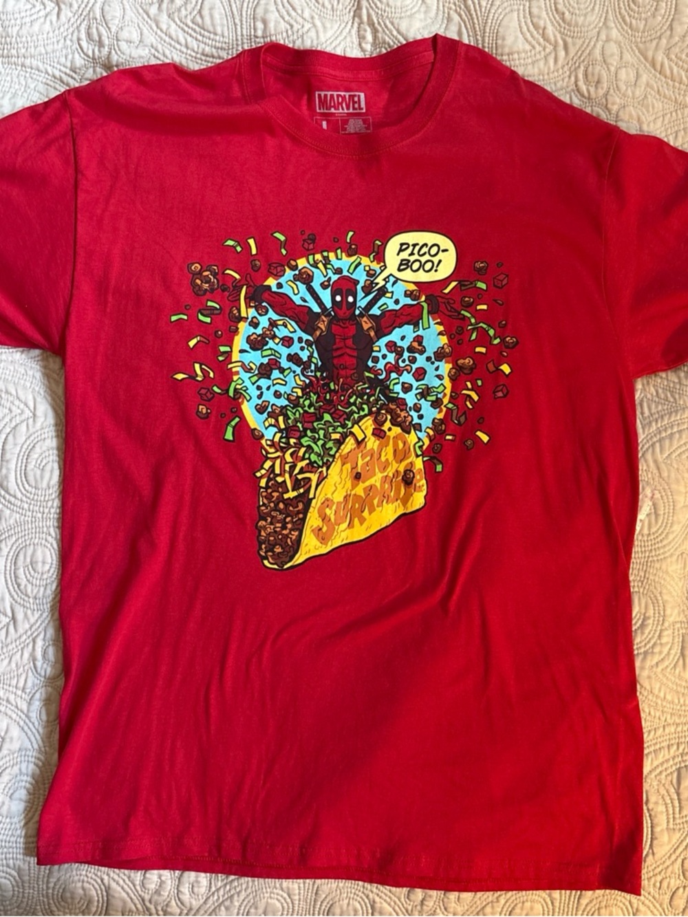 Marvel Red Lootcrate Deadpool Graphic Tee